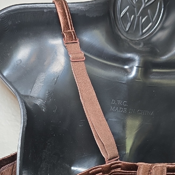 CACIQUE Elegant Brown Lace Trim Bra - Picture 7 of 8